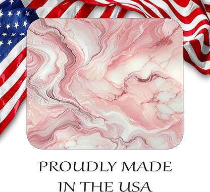 Pink Marble Agate Mouse Pad Mat Mousepad for Desk Computer Laptop PC Gaming Home or Office Gift Marbled Abstract (Pink 1 MP41)