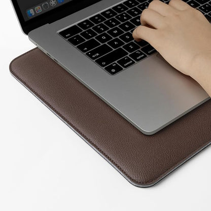 Comfyable Laptop Sleeve 13 Inch Precisely Compatible with MacBook Air M4 2025-2018 & MacBook Pro M2 2022 M1 2020-2016, Faux Leather Cover Case, Coffee