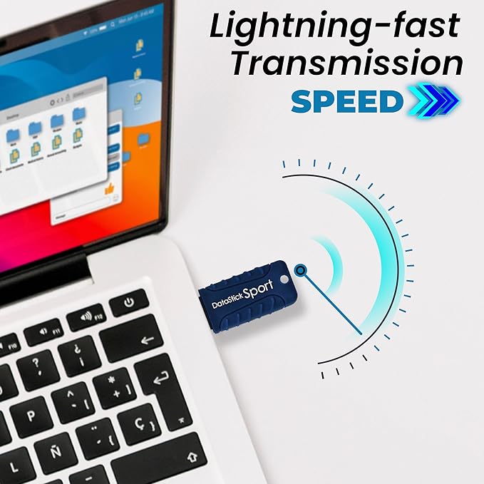 Water Resistant 256GB DataStick Sport by Centon, USB 3.2 Gen1 Flash Drive Memory Stick for Storage and Backup