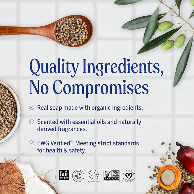 Dr. Bronner's Pure-Castile Liquid Soap Refill - Made with Regenerative Organic Certified Oils, 86% Less Plastic - 18-in-1 Uses, For Face, Body Wash, Hand Soap Refill & More - Baby Unscented, 32oz