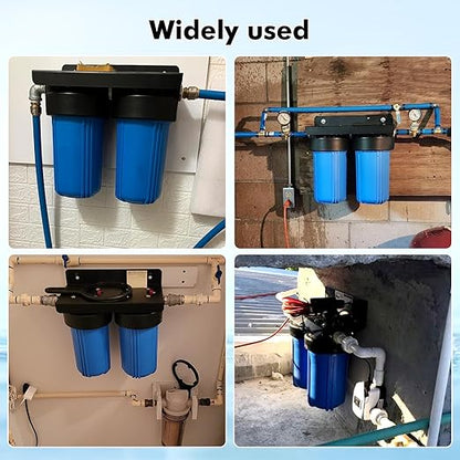 Whole House Water Filter System with Carbon and Sediment Filters, 5-Stage Filtration, Reduces Lead, Chlorine, Odor & Taste, 1" Inlet/Outlet
