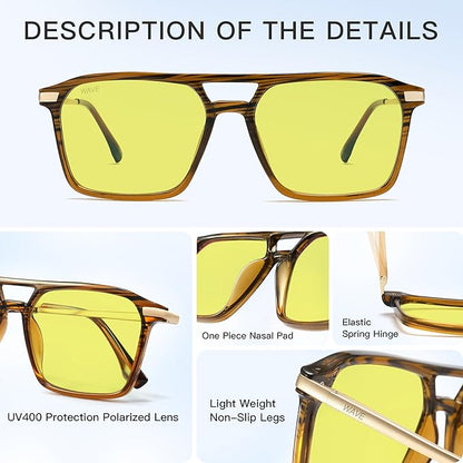 WAVE Blue Light Blocking Glasses,Gaming Glasses with Metal Frames,Computer Glasses for Eye Strain,Anti Glare
