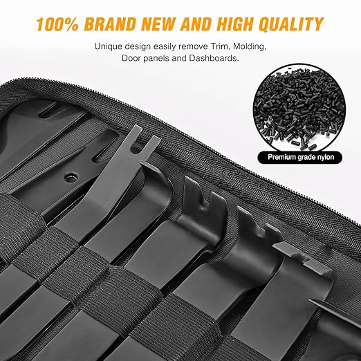 GOOACC 330Pcs Trim Removal Tool, Auto Push Pin Bumper Retainer Clip Set Fastener Terminal Remover Tool Adhesive Cable Clips Kit Car Panel Radio Removal Auto Clip Pliers, Black
