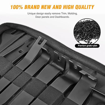 GOOACC 330Pcs Trim Removal Tool, Auto Push Pin Bumper Retainer Clip Set Fastener Terminal Remover Tool Adhesive Cable Clips Kit Car Panel Radio Removal Auto Clip Pliers, Black