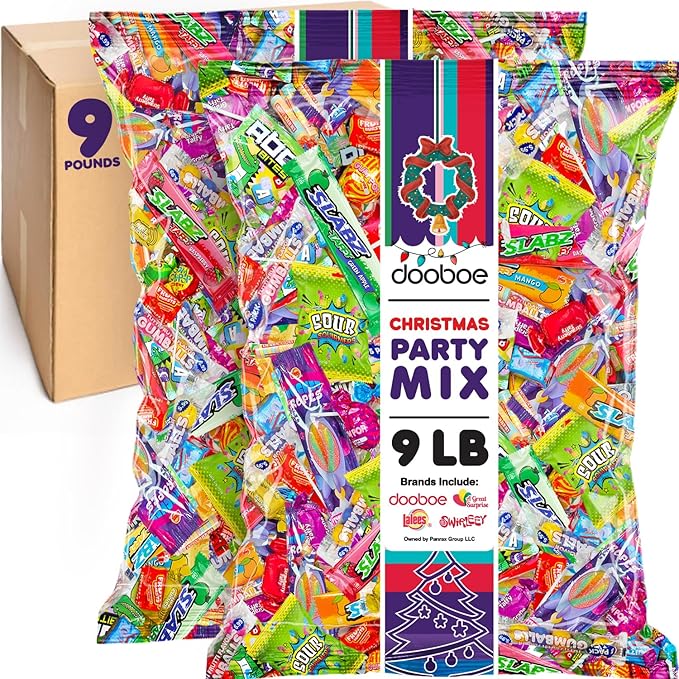 Bulk Candy Mix - Candy Variety Pack - Assorted Classic Candy - Individually Wrapped Candies - Fun Size Candy Assortment (9 Pounds)