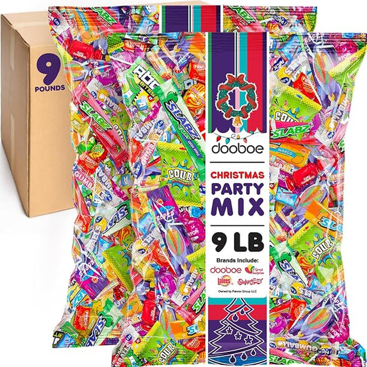 Bulk Candy Mix - Candy Variety Pack - Assorted Classic Candy - Individually Wrapped Candies - Fun Size Candy Assortment (9 Pounds)