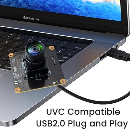 USB 260fps High Speed 110 Wide Angle No Distortion Lens Camera Module 2MP USB UVC Video Lightburn Industrial Camera Plug and Play for Laptop Raspberry Pi Jetson Nano