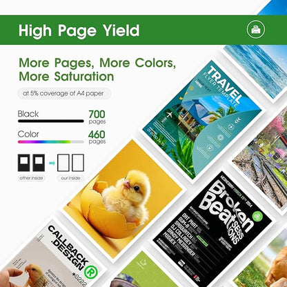 LLAOLLAO 64XL Black Ink Cartridge Replacement for HP Ink 64 High Yield Printer Ink 64 XL Works with HP Envy Photo 7855 7858 7155 7800 6255 6252 7158 Tango Printer (2 Black)