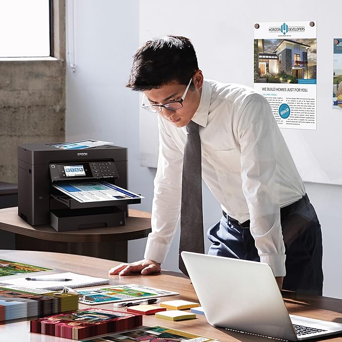 Epson Workforce Pro WF-7840 Wireless All-in-One Wide-Format Printer with Auto 2-Sided Print up to 13" x 19", 50-Page ADF, 500-sheet Paper Capacity. Full 1-Year Limited Warranty (Renewed)