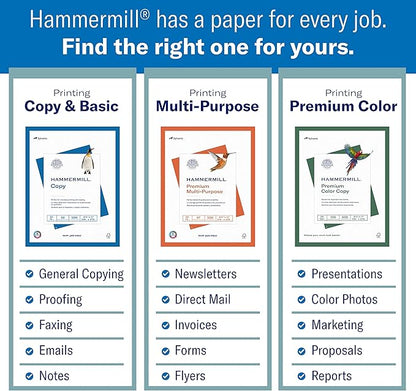 Hammermill Printer Paper, Premium Color 28 lb Copy Paper, 11 x 17 - 100 Bright, Made in the USA, 102541R - 1 Ream (500 Sheets)
