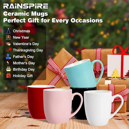 Urbanstrive 16 oz Large Coffee Mug with Handle Tea Cup Novelty Coffee Cup Idea Gift for Men Women Office Work (Pink)