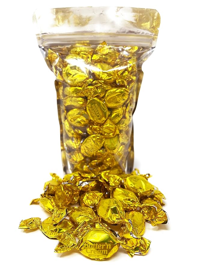 Holiday Butter Cream Hard Candy Snack Pack- 75 Pieces - Classic Butter n' Cream Old School Butterscotch Hard Candies - American Vintage Candy Assortment - Individually Wrapped, 14 oz.