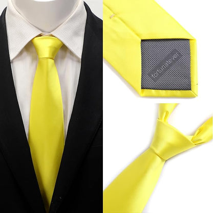 Mens Solid Satin Mens Tie With Hanky,Handmade Neckties For Men