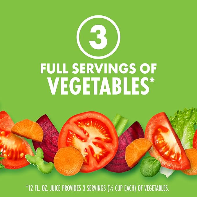 V8 Original 100% Vegetable Juice, 12 fl oz Bottle (12 Pack)