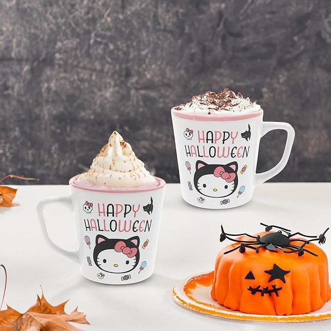 Silver Buffalo Sanrio Hello Kitty Halloween Ceramic Mug, 17.5 Ounces