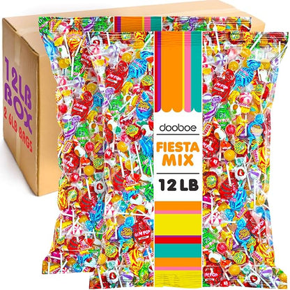Dooboe- Piñata Candy Mix – 12 Pounds – Assorted Lollipops, Taffy, Gum & Hard Candy