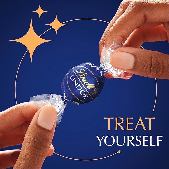 Lindt LINDOR Dark Chocolate Candy Truffles, Dark Chocolate with Smooth, Melting Truffle Center, 50.8 oz., 120 Count