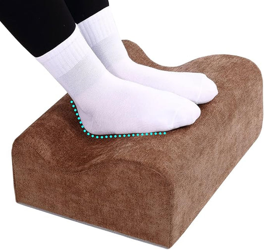 Foot Rest for Under Desk at Work,at Work Soft Ergonomic Footrest,Support Foot Pillow,Heel Chair,Leg Elevation Pillow,(Brown)