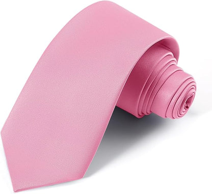 Black Ties For Men Solid Pure Color Formal Neckties 3.15" (8CM) Men's Tie for Business and Wedding with Gift Box