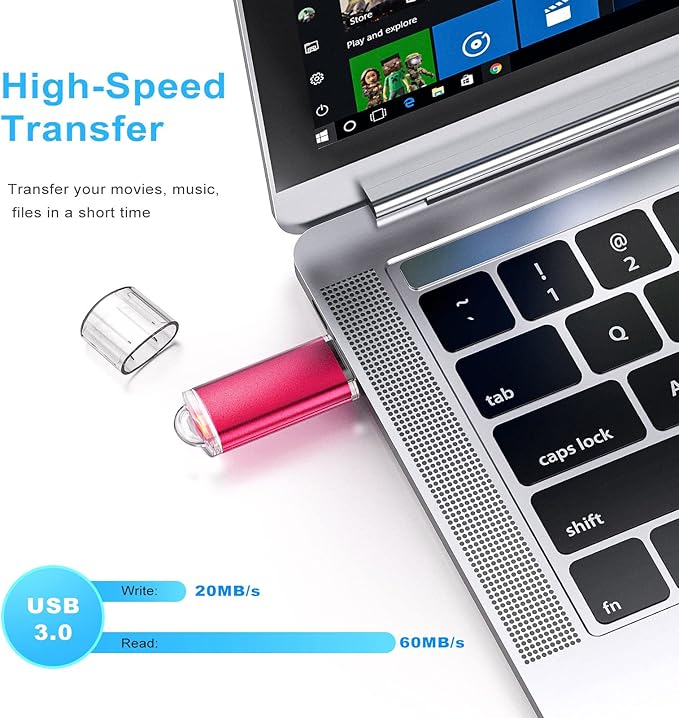 TOPESEL 16GB 10Pack 3.0 USB Flash Drive High Speed 16gb Thumb Drive Memory Stick Jump Drive 16G USB Drive Zip Drive for PC laptops, tablets, TVs, car audio(5 Mixed Colors: Black Blue Green Red Silver)