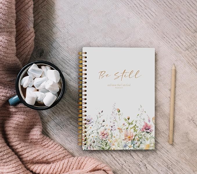 PSALM 46 Be Still and Know That I am God Christian Notebook Journal - Christian Gifts for Women, Bible Journal Notebooks for Note Taking, Bible Journaling Notebook, Spiral Notebook 5.5x8.3