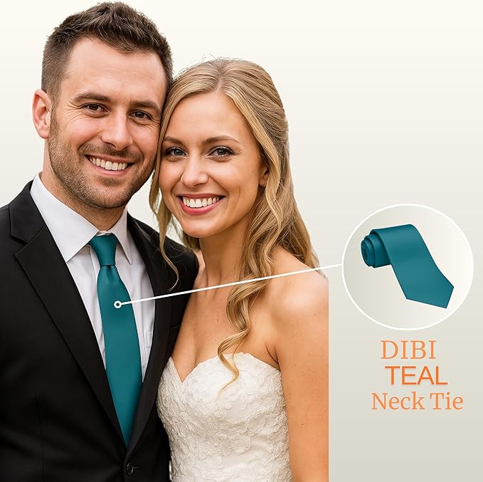 Dibi Solid Color Ties for Men, Formal Mens Ties, Neck Tie, Classic Tie for Boys Women Teens, Wedding Business Costume Necktie