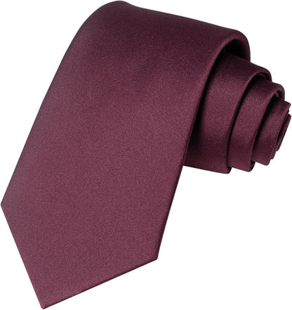 JEMYGINS Solid Color Tie Mens Necktie for Business and Wedding