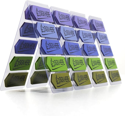800 Sheets Sign Here Index Marker, Assorted Colors Sign Here Tabs Sign Post Here Index, Flags Vital Signs Sticky Notes for documents notebooks Contracts, Books,Files or Notary Supplies