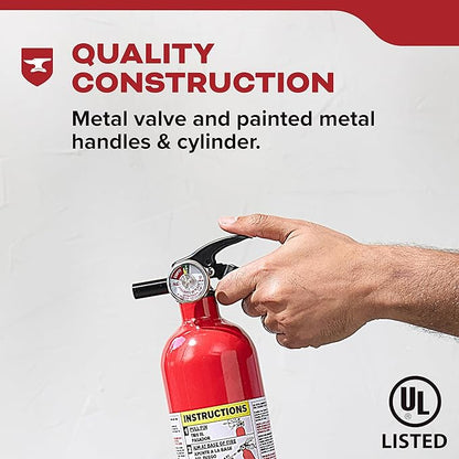 Kidde Multi Purpose Fire Extinguisher for Home, Office, Dorm, Residential, 1A10BC, 2 Pack