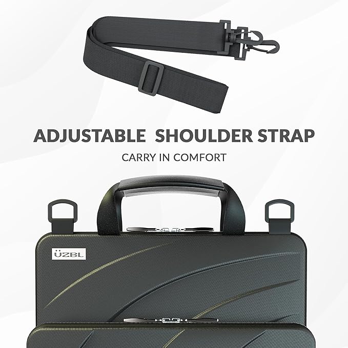 UZBL 11-11.6 Inch Always-on Chromebook Protective Hard Case with Accessory Pouch and Adjustable Shoulder Strap