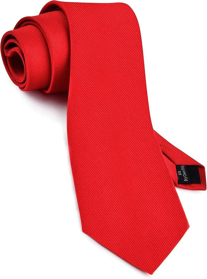 GUSLESON Classic New 3.15"（8cm） Men's Solid Color Necktie Wedding Business Tie + Gift Box