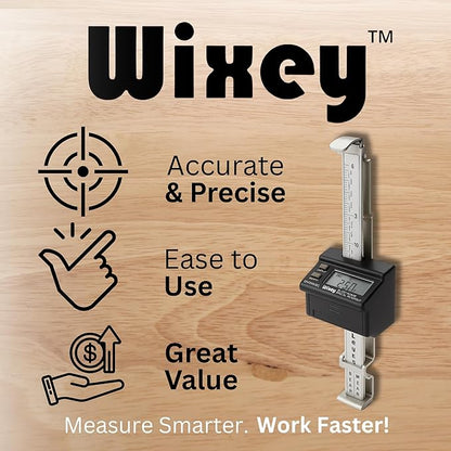 Wixey Digital Planer Gauge – Electronic Digital Readout & Thickness Measuring Tool – Accurate Calibration & Digital Dimensions – Perfect Portable Planer Accessory for Woodworking Upgrade