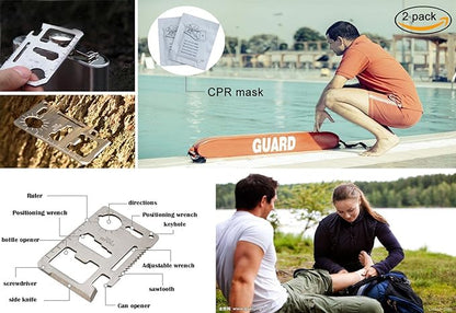 Compact First Aid Kit (228pcs) Designed for Family Emergency Care. Waterproof EVA Case and Bag is Ideal for The Car, Home, Boat, School, Camping, Hiking, Office, Sports. Protect Your Loved Ones. Red
