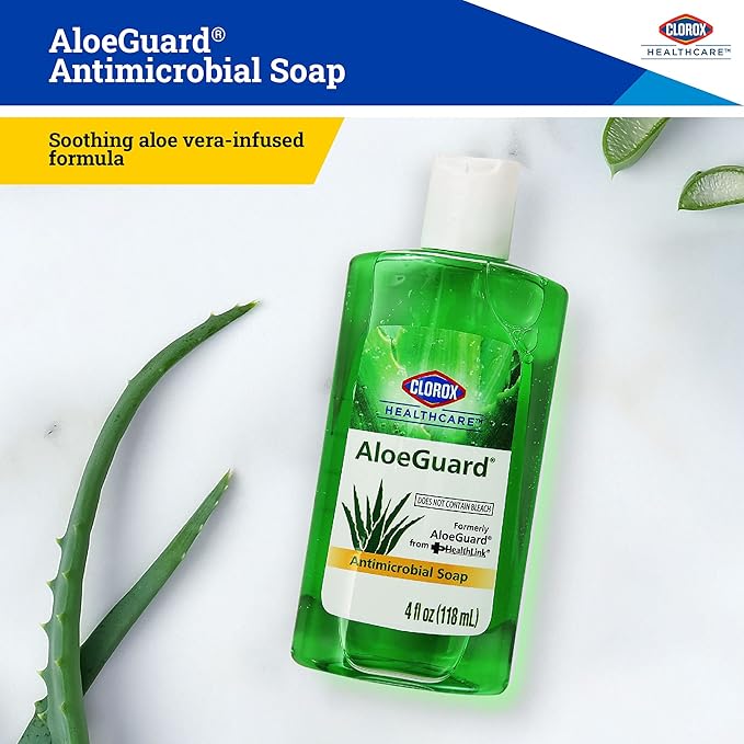 CLOROX Healthcare AloeGuard Antimicrobial Mini Hand Soap for Healthcare Professionals - Liquid Hand Wash for Everyday Use with Aloe Vera to Soothe & Moisturize Hands, 4 Fl Oz