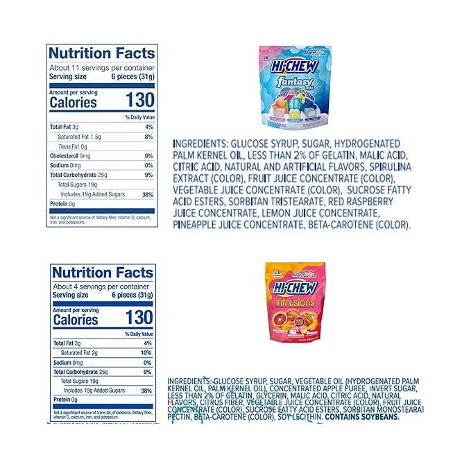 HI-CHEW Variety Mix Bulk, 220+ Pieces, 4 Stand Up Pouches - 13 Flavors Bulk, Sweet and Sour Chewy Candy, Unique Fun Soft - Immensely Juicy Fruity Flavors for Candy Treats & Sharing Treats