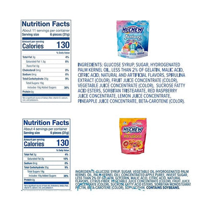 HI-CHEW Variety Mix Bulk, 220+ Pieces, 4 Stand Up Pouches - 13 Flavors Bulk, Sweet and Sour Chewy Candy, Unique Fun Soft - Immensely Juicy Fruity Flavors for Candy Treats & Sharing Treats