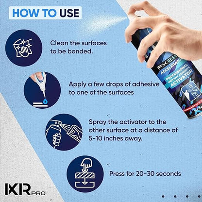 CA Glue Activator Spray (12x16.9 oz) – Super Glue Accelerator for Instant Bonding | Fast-Drying Cyanoacrylate Activator for Woodworking, Plastic, Metal, 3D Printing, Guitar, DIY, and Repairs
