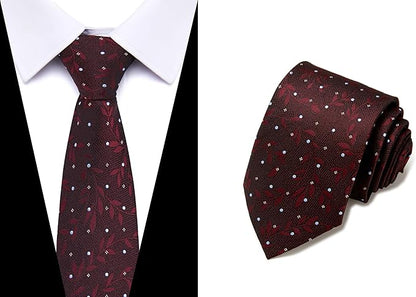Tie For Men Necktie Woven Jacquard Neck Ties Set 6 PCS