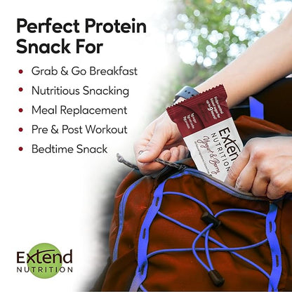 Extend Sugar Free Protein Bars, Perfect Diabetic Snacks, High Protein and Fiber, Hunger Control & Steady Energy, Low Carb, Keto Friendly (12 Count, Variety Pack)