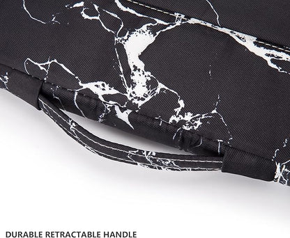 Kinmac 360° Heavy Duty Protective Laptop Sleeve Case Bag Cover with Handle for MacBook Air 13 inch,iPad Pro 13 inch and 13.3 inch HP,Dell,Lenovo,Asus,Acer Laptop (Black Marble)