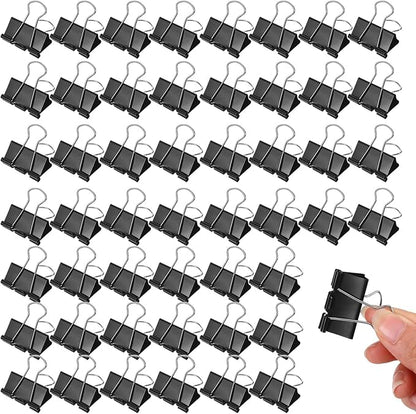 300 Pcs Binder Clips Medium, Clips Office Supplies, Black Paper Clamps for Teachers, Students, School, Office and Home Supplies Organization