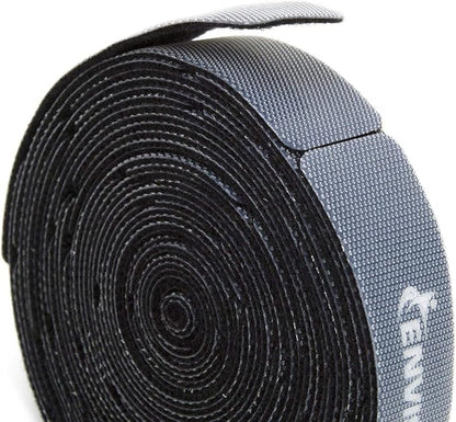 Reusable Cable Ties 3/4" x 6" Self-Gripping Strips Ready to Use Precut Straps for Cable Management and Organizing Cords 50 Pack (Black)