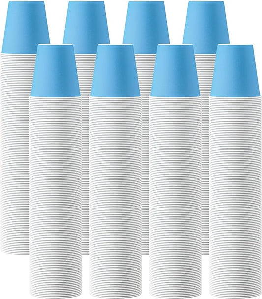 Turbo Bee 600 Pack 5oz Disposable Paper Cups Bulk - Cold Beverage Water Cups for Parties, Offices, Events, Snacks and Mouthwash Use