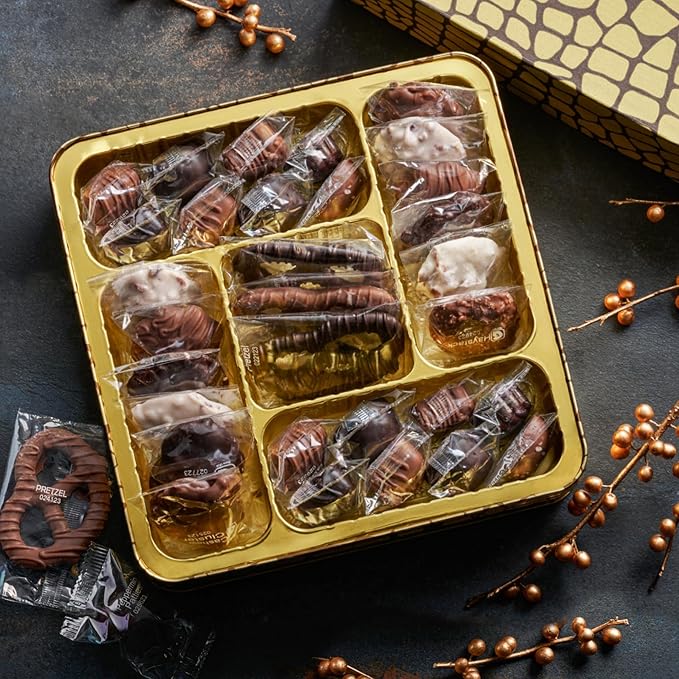 Gourmet Chocolate Gift Box | Assorted Chocolates Variety Snack Basket, Food Arrangement Platter, Birthday Present, Holiday, Corporate Parties, Sympathy, Candy Gifting Idea, Him, Her, Men Women, Family