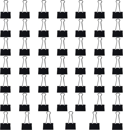 Clipco Binder Clips Large 1.5-Inch Black (48-Pack)