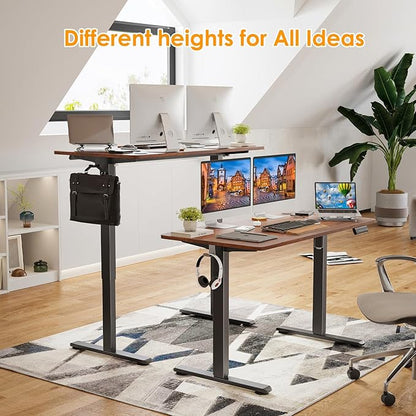 STARY Electric Standing Desk Adjustable Height Sit Stand Home Office Desk with Splice Board