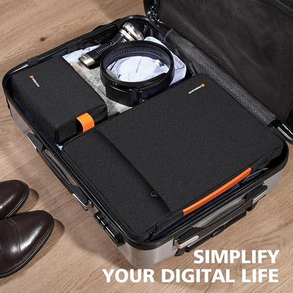 NIDOO 14 inch Laptop Sleeve Case Carrying 13 inch Computer Bag & Accessory Bag for 13.5" Surface Book 3/14" MacBook Pro M1 M2 / Lenovo ThinkPad X1 Carbon/ThinkPad P14s L14 T14 E14 / HP EliteBook