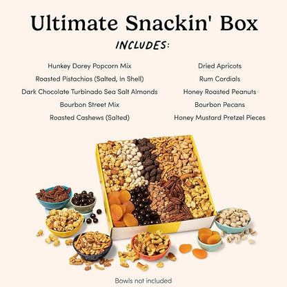 Nuts.com Premium Sweet & Salty Snack Mix Assortment – Gift Basket for Fall, Thanksgiving and Festive Gifts – 4Lb Package Includes a Variety of Nuts, Dried Fruits, Popcorn and Chocolate