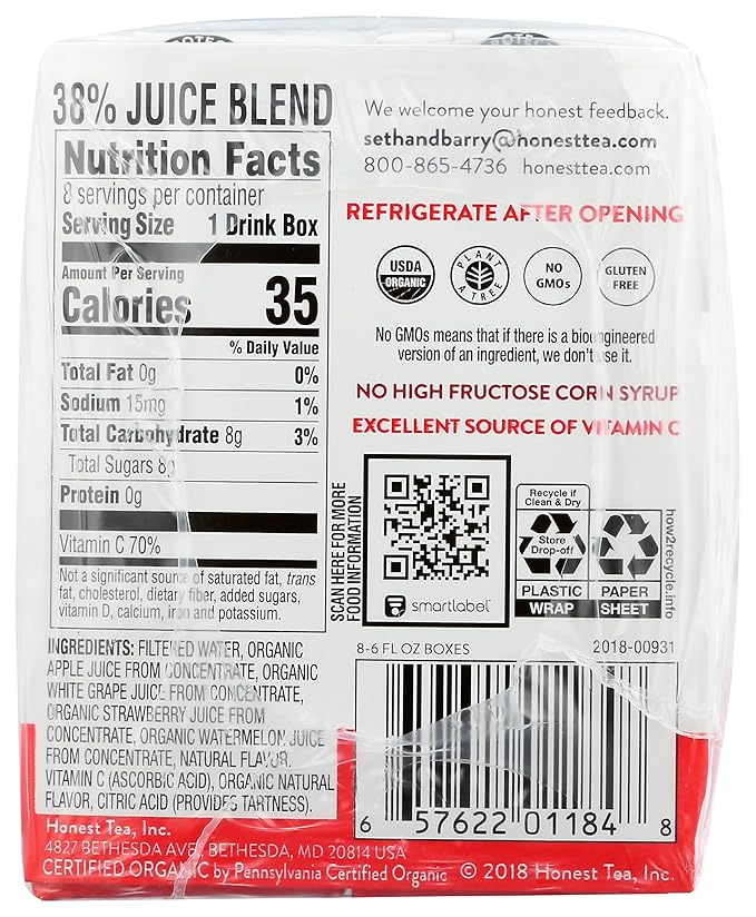 Honest Kids Super Fruit Punch, 6 oz., 8 PK