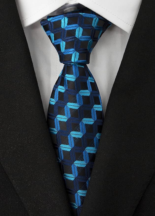 Adulove Men's Necktie Classic Silk Tie Woven Jacquard Neck Ties 6 PCS